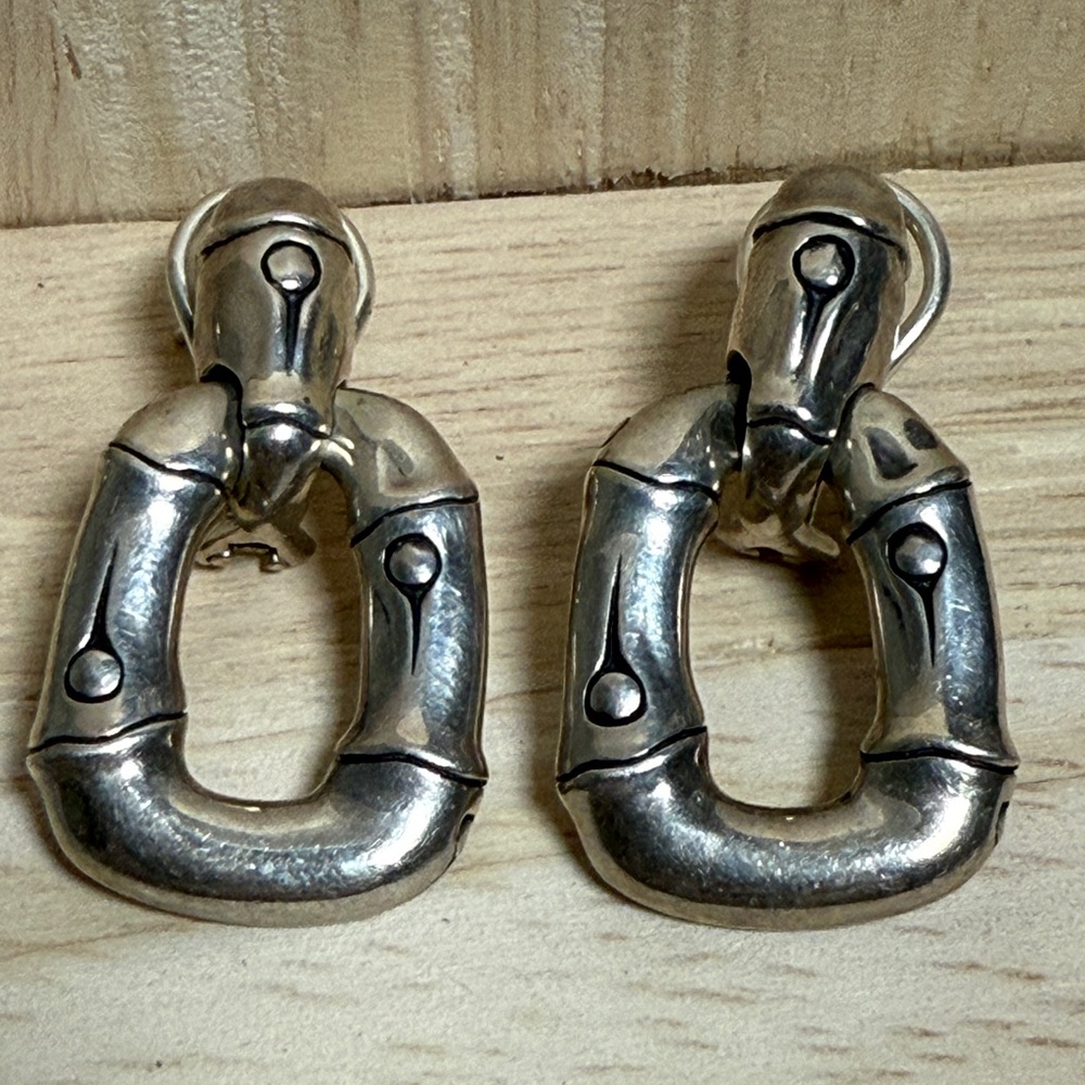 John Hardy Bamboo Silver Earrings